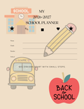 2026-2027 Academic School Planner (Printable PDF)