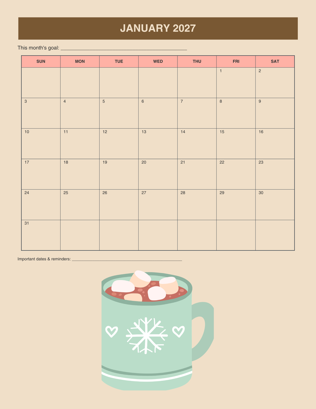 2026-2027 Academic School Planner (Printable PDF)