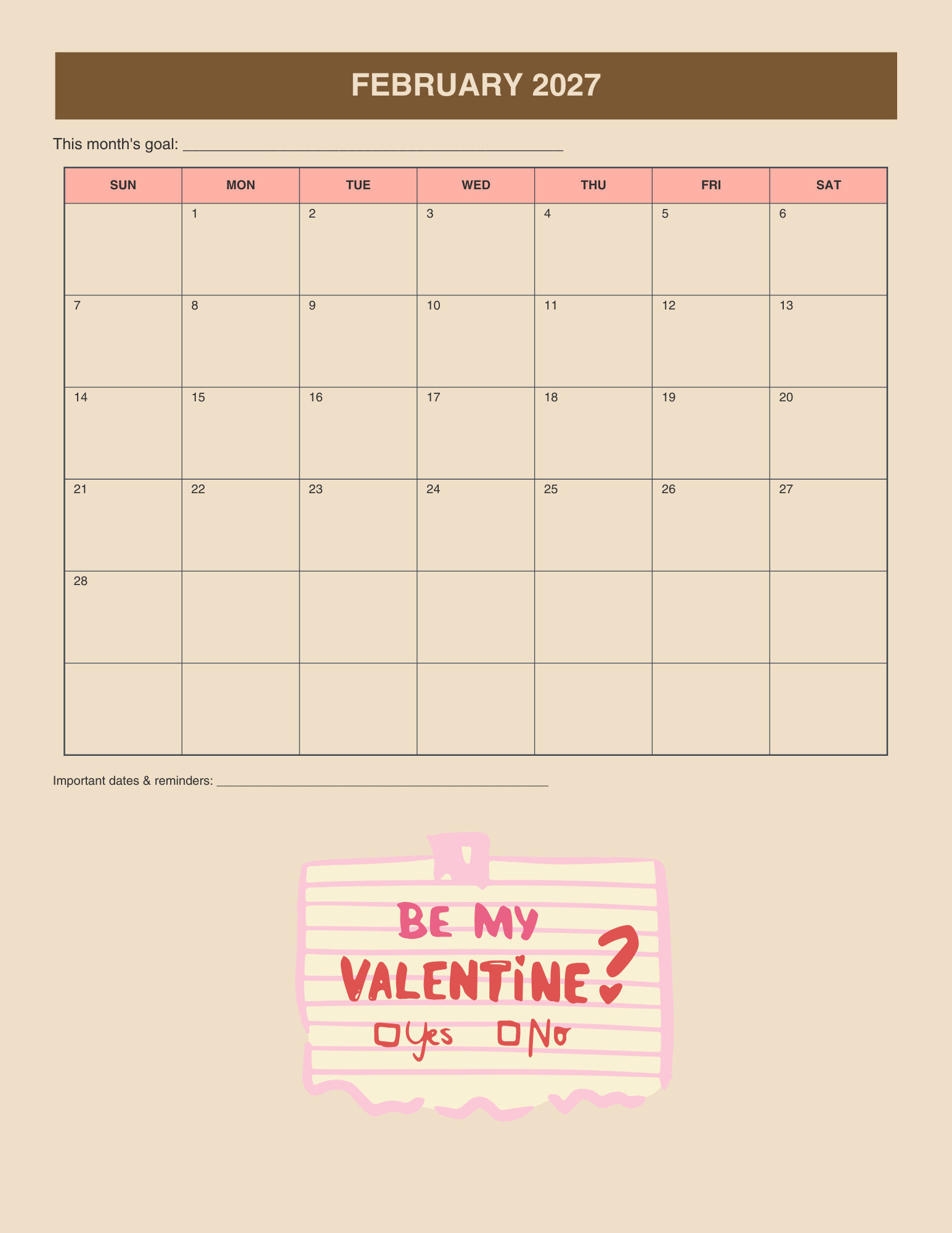 2026-2027 Academic School Planner (Printable PDF)