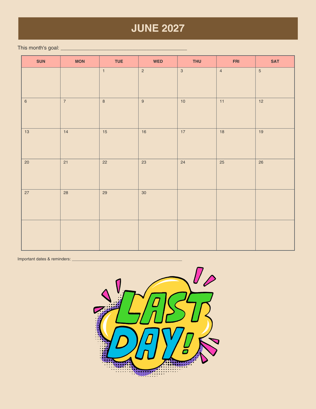 2026-2027 Academic School Planner (Printable PDF)