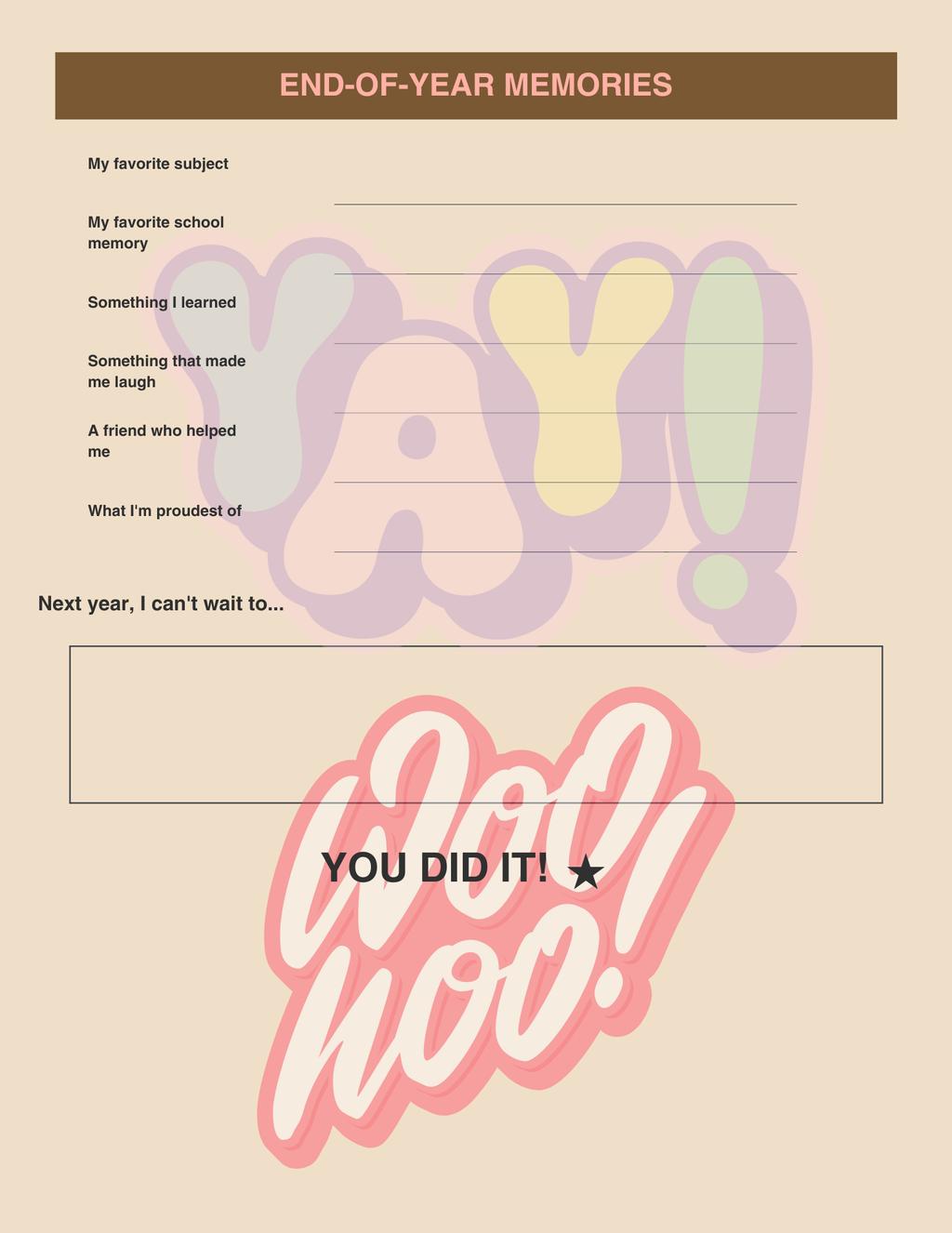 2026-2027 Academic School Planner (Printable PDF)