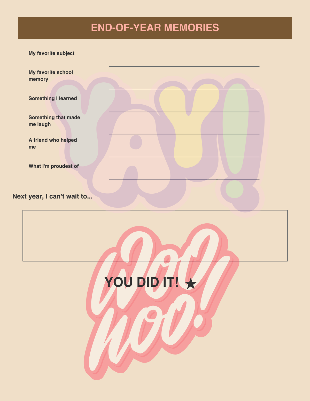 2026-2027 Academic School Planner (Printable PDF)