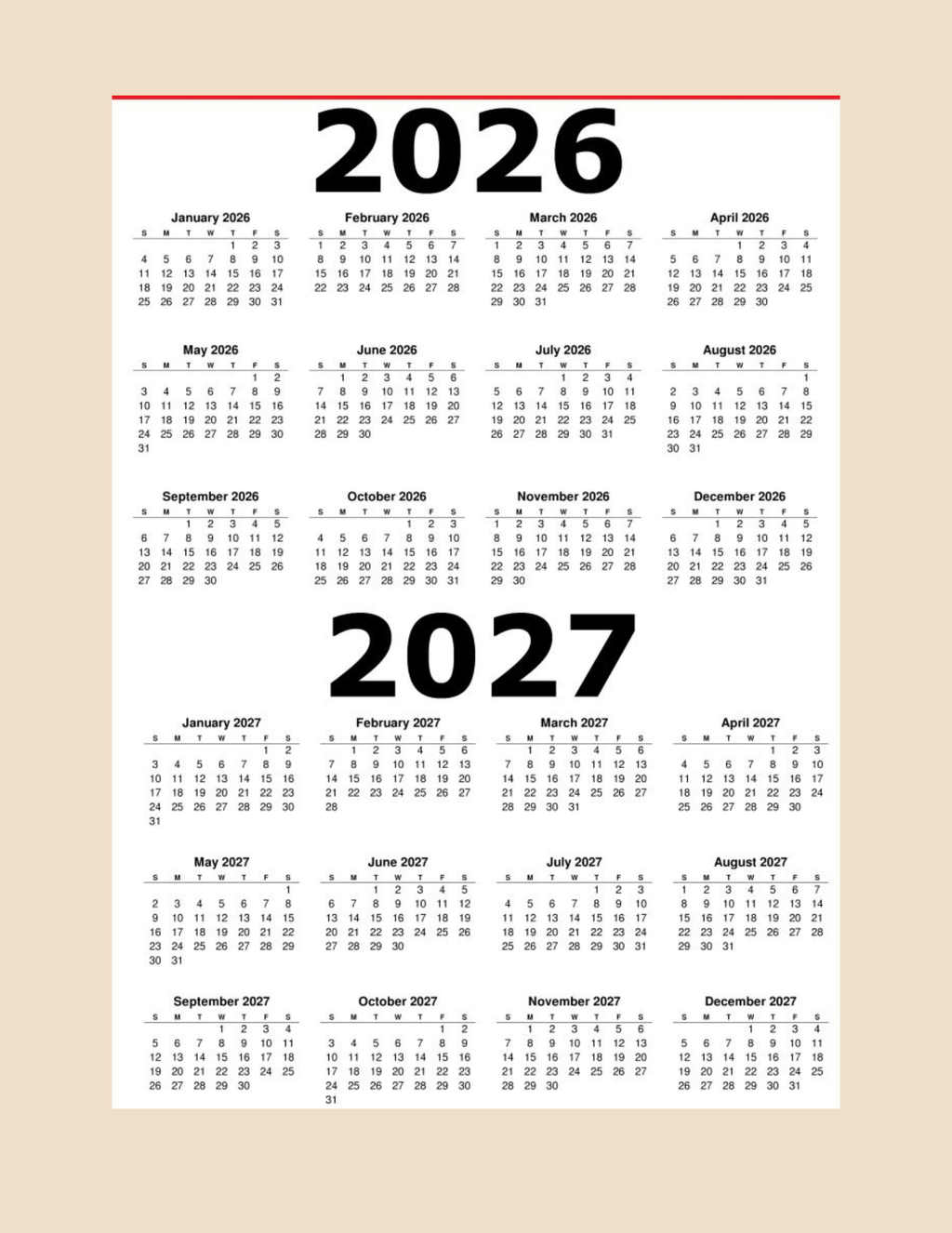 2026-2027 Academic School Planner (Printable PDF)