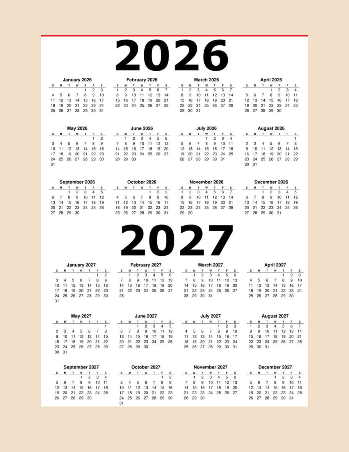 2026-2027 Academic School Planner (Printable PDF)