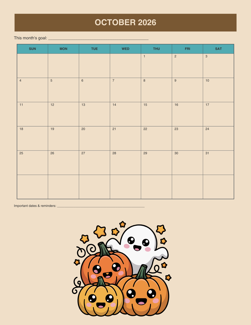 2026-2027 Academic School Planner (Printable PDF)